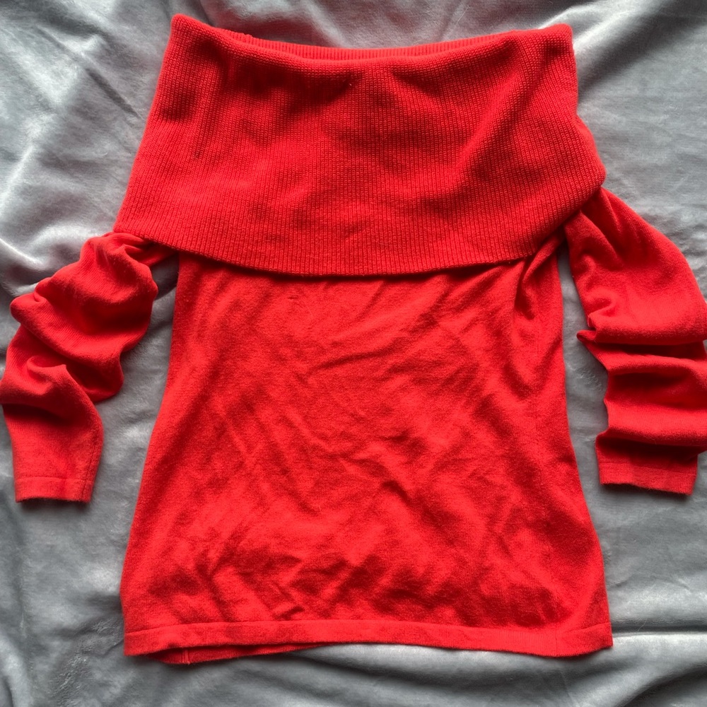Lilly Pulitzer Orange Christin Off-The-Shoulder Sweater